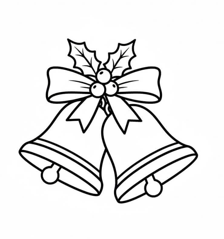 Fise de colorat cu Craciun Clopotei de colorat p09