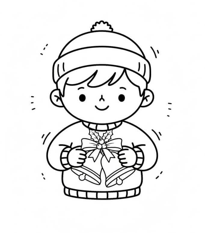 Fise de colorat cu Craciun Clopotei de colorat p10