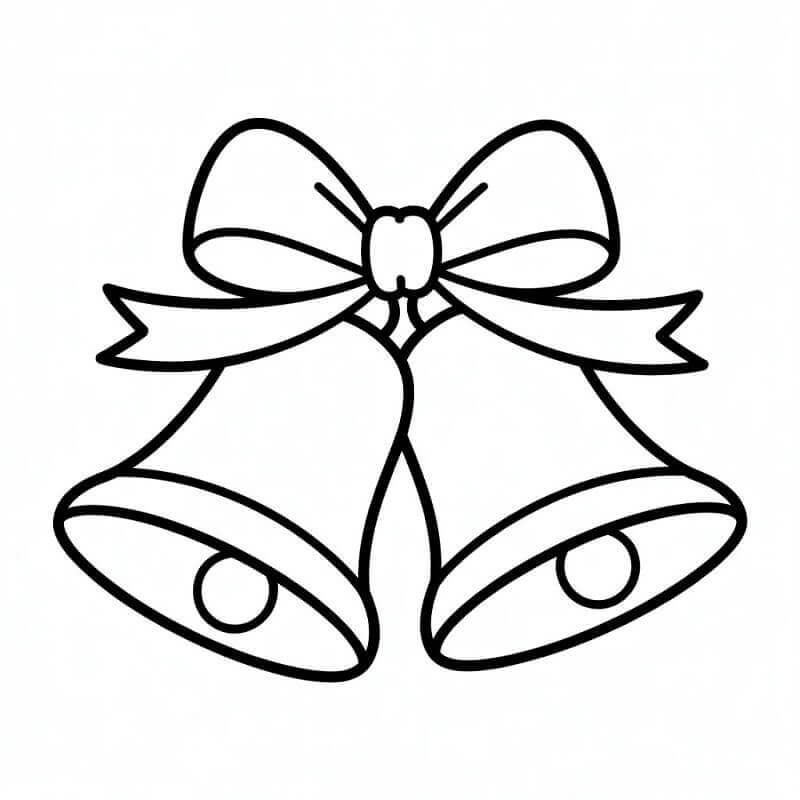 Fise de colorat cu Craciun Clopotei de colorat p12