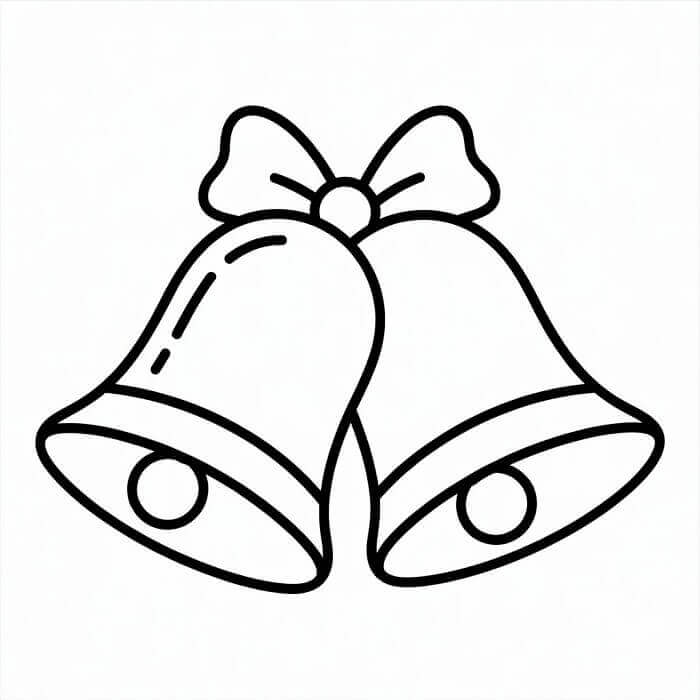 Fise de colorat cu Craciun Clopotei de colorat p13