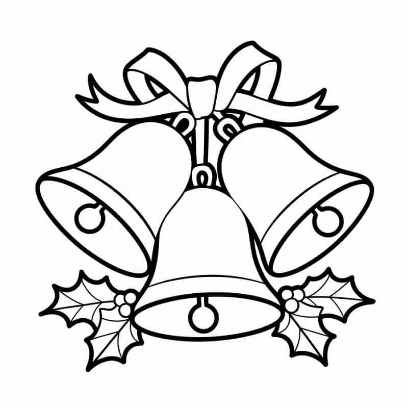 Fise de colorat cu Craciun Clopotei de colorat p14