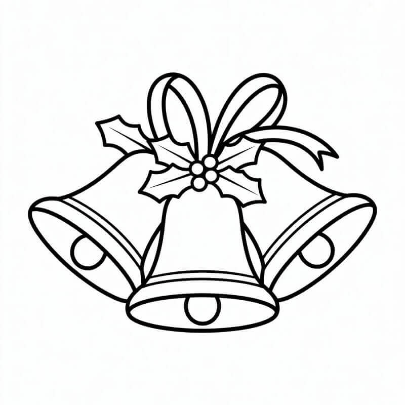 Fise de colorat cu Craciun Clopotei de colorat p15