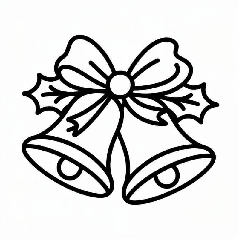 Fise de colorat cu Craciun Clopotei de colorat p16