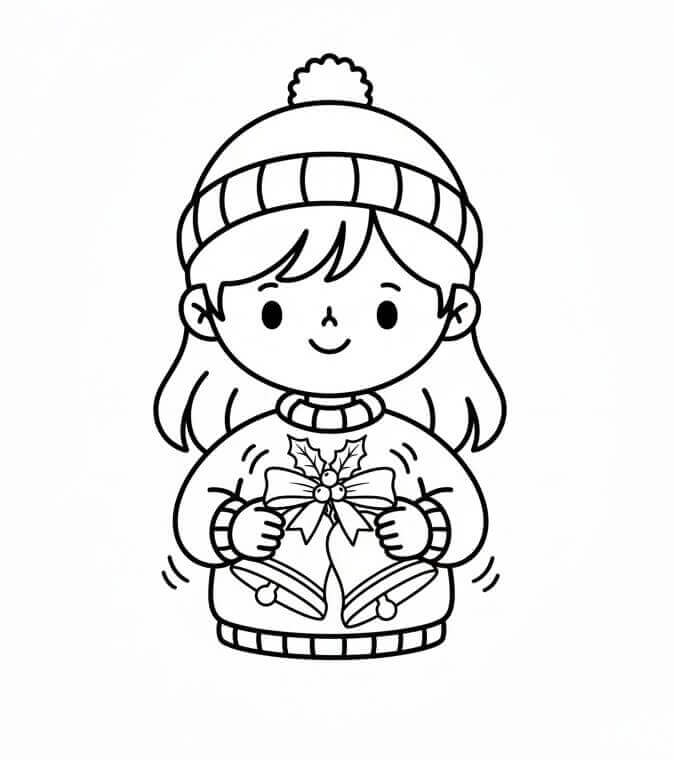 Fise de colorat cu Craciun Clopotei de colorat p17