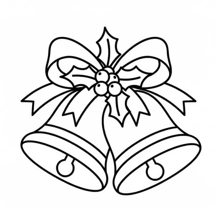 Fise de colorat cu Craciun Clopotei de colorat p18