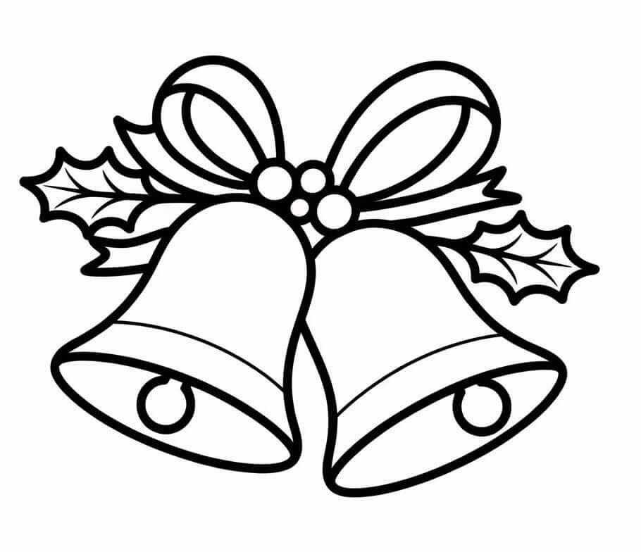 Fise de colorat cu Craciun Clopotei de colorat p19