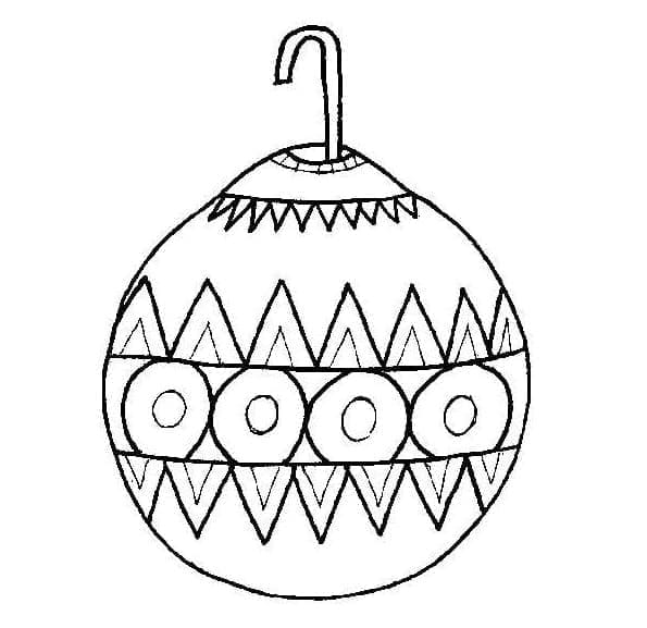 Fise de colorat cu Craciun Ornamente de colorat p03