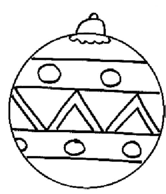 Fise de colorat cu Craciun Ornamente de colorat p16