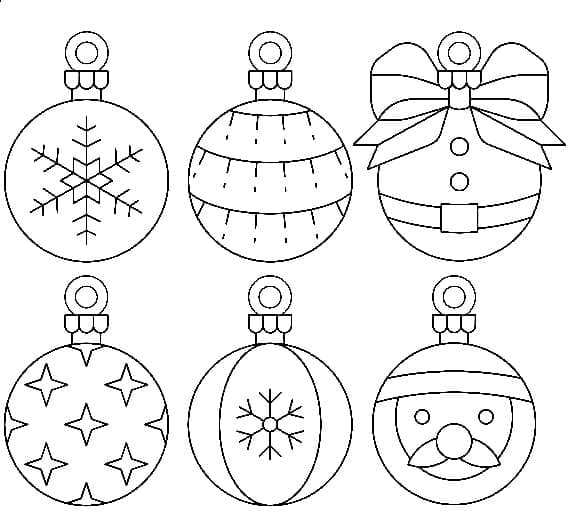 Fise de colorat cu Craciun Ornamente de colorat p19
