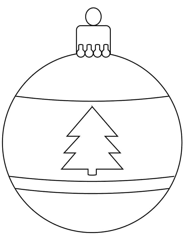 Fise de colorat cu Craciun Ornamente de colorat p21