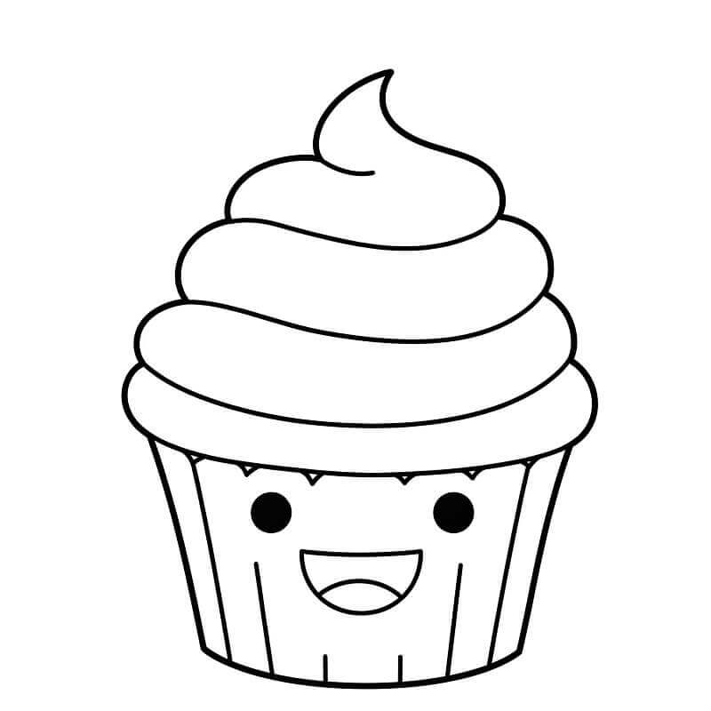 Fise de colorat cu Cupcake de colorat p10