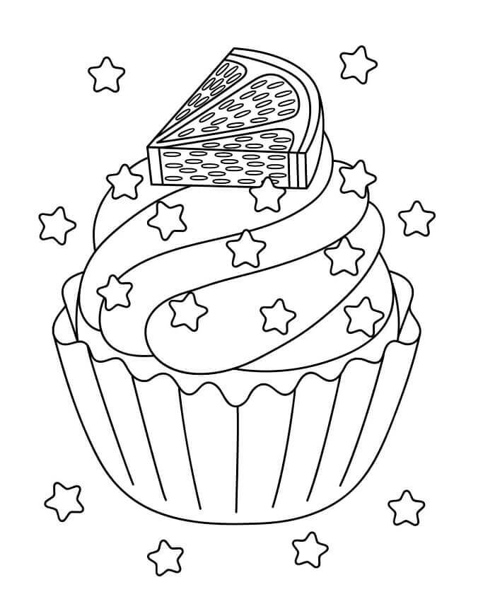 Fise de colorat cu Cupcake de colorat p11