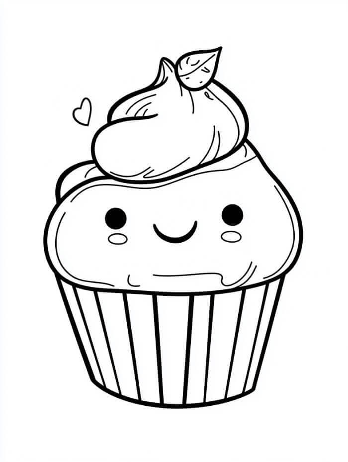 Fise de colorat cu Cupcake de colorat p20