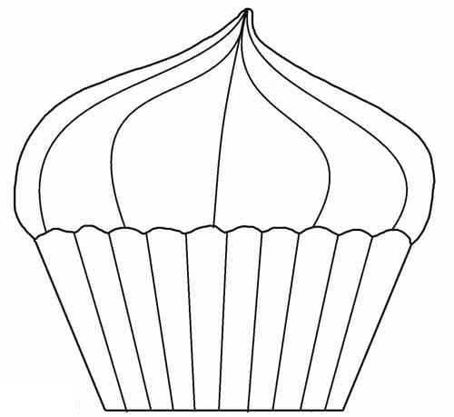 Fise de colorat cu Cupcake de colorat p22