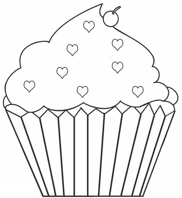 Fise de colorat cu Cupcake de colorat p23