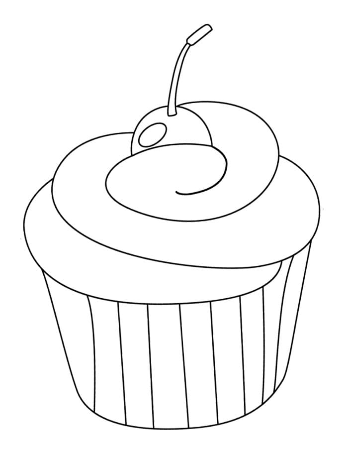 Fise de colorat cu Cupcake de colorat p32