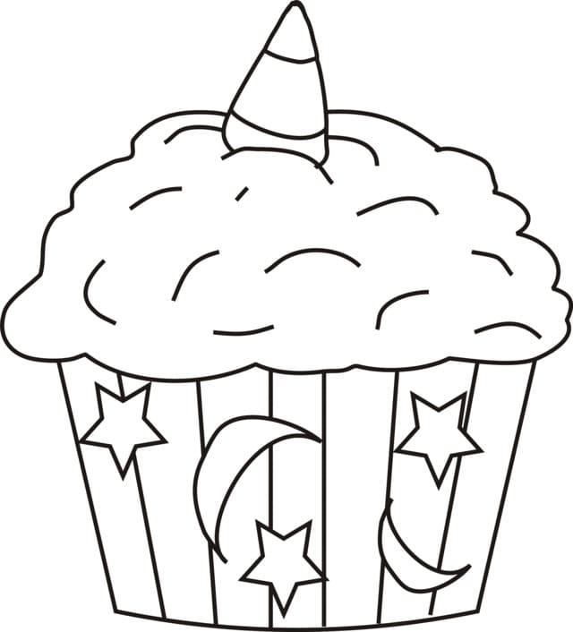 Fise de colorat cu Cupcake de colorat p33