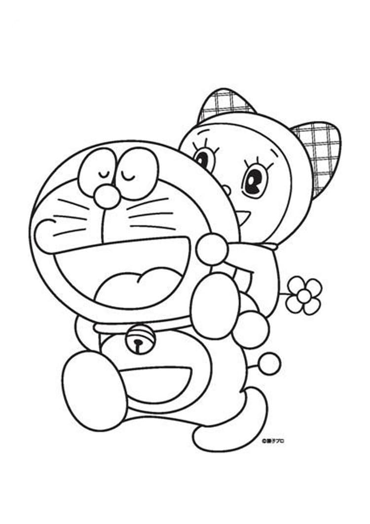 Fise de colorat cu Doraemon de colorat p15