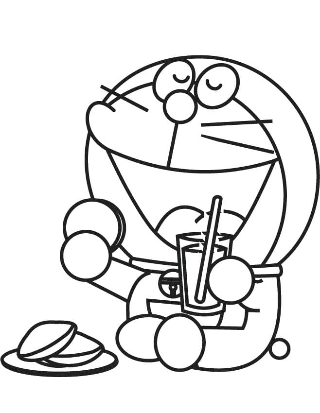 Fise de colorat cu Doraemon de colorat p32