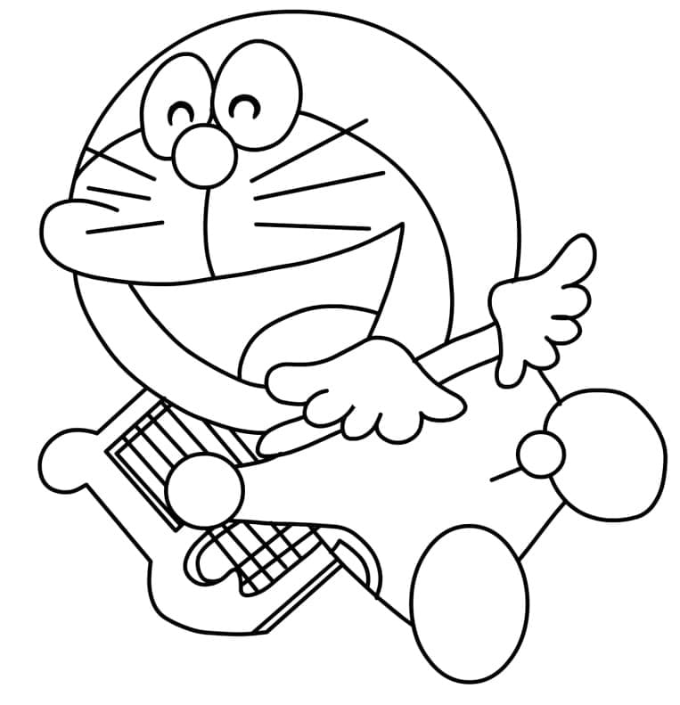 Fise de colorat cu Doraemon de colorat p37