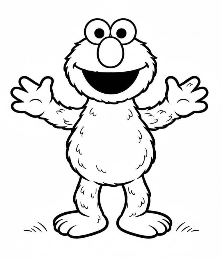 Fise de colorat cu Elmo de colorat p01