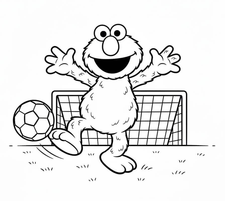 Planse de colorat cu Elmo