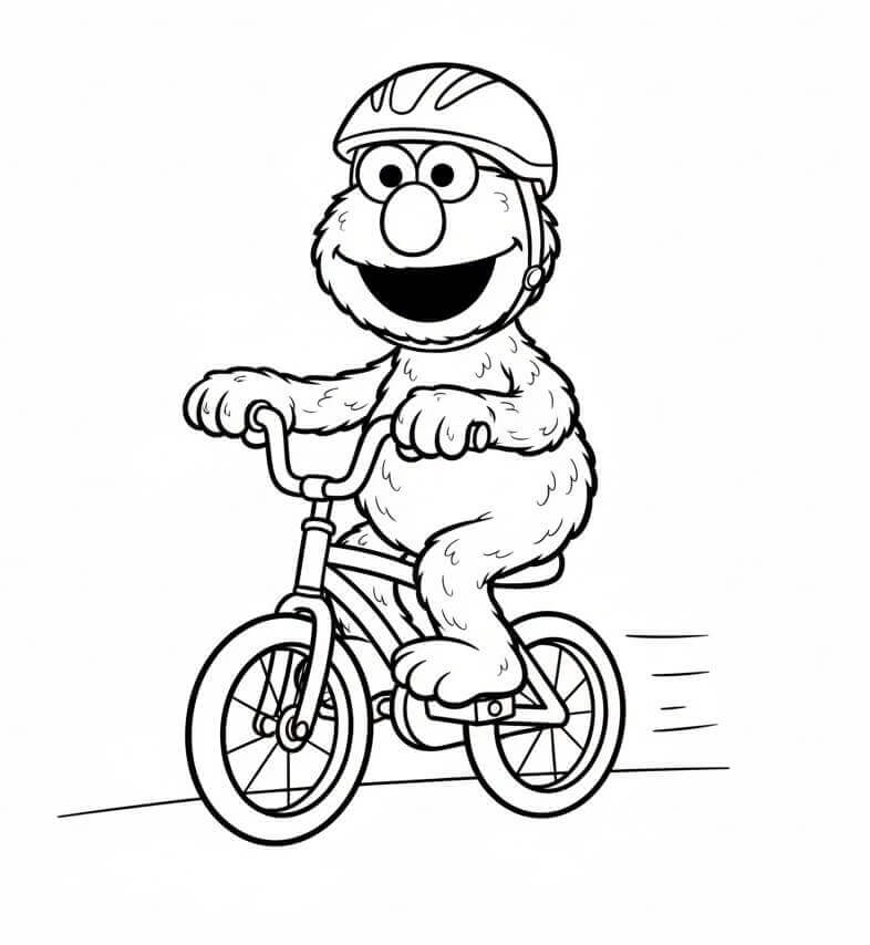 Fise de colorat cu Elmo de colorat p04