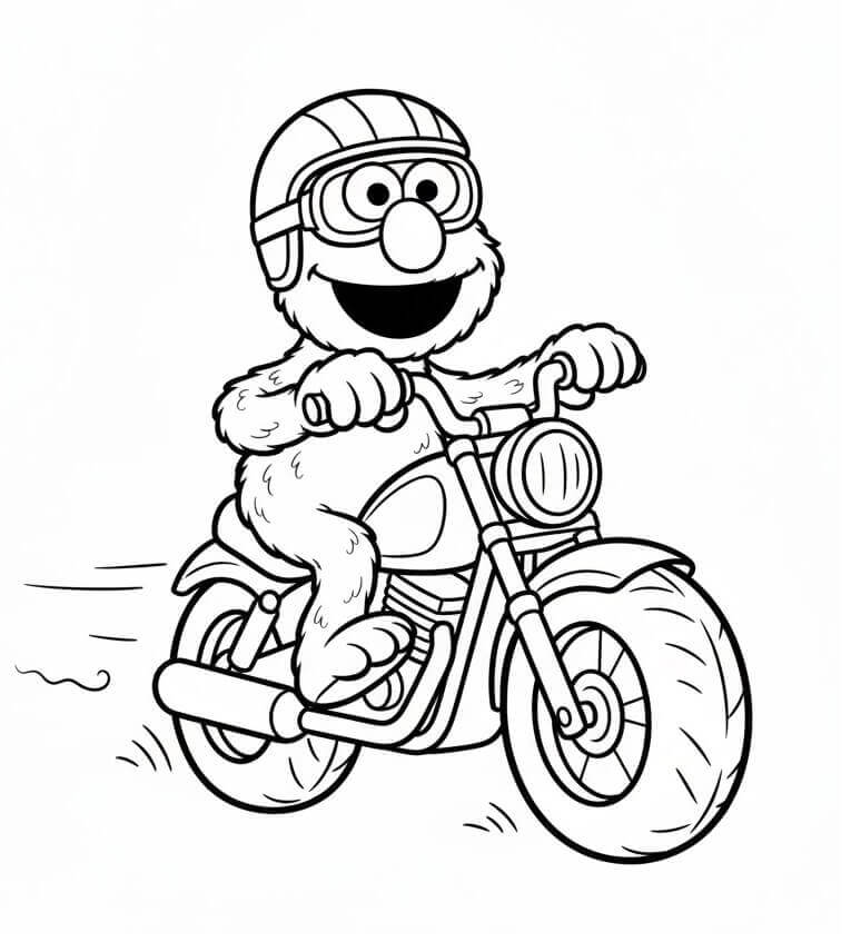 Fise de colorat cu Elmo de colorat p05