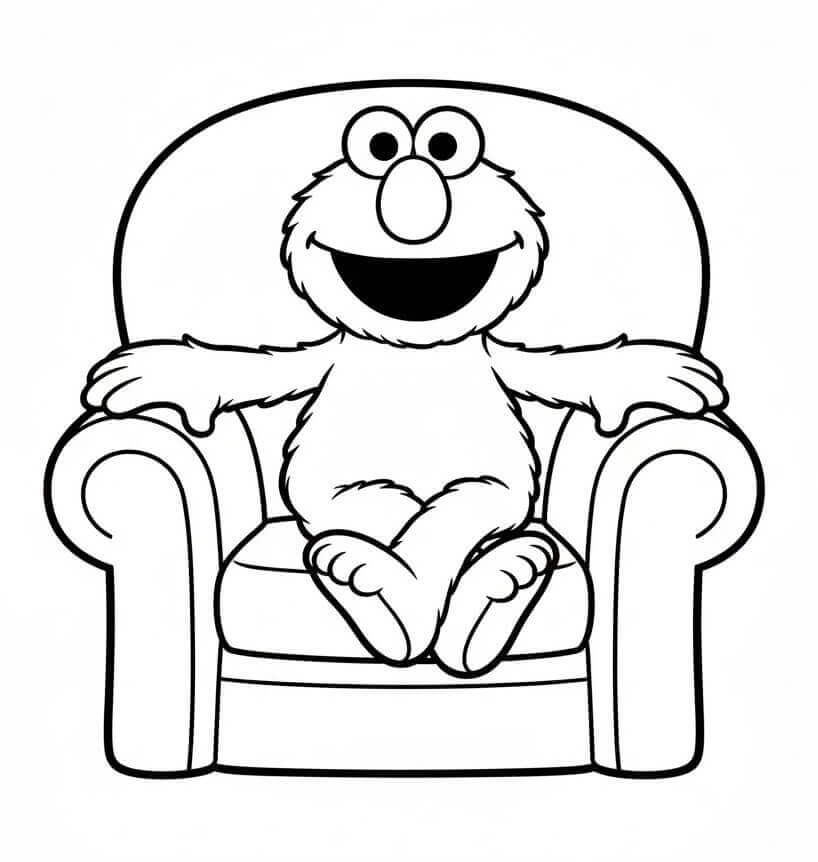 Fise de colorat cu Elmo de colorat p07