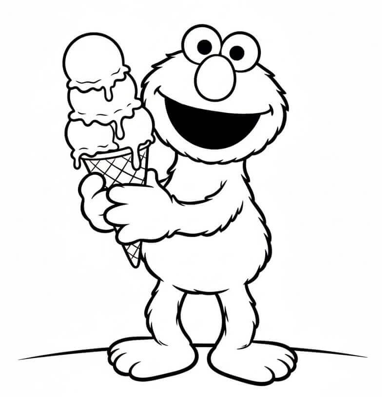 Fise de colorat cu Elmo de colorat p09