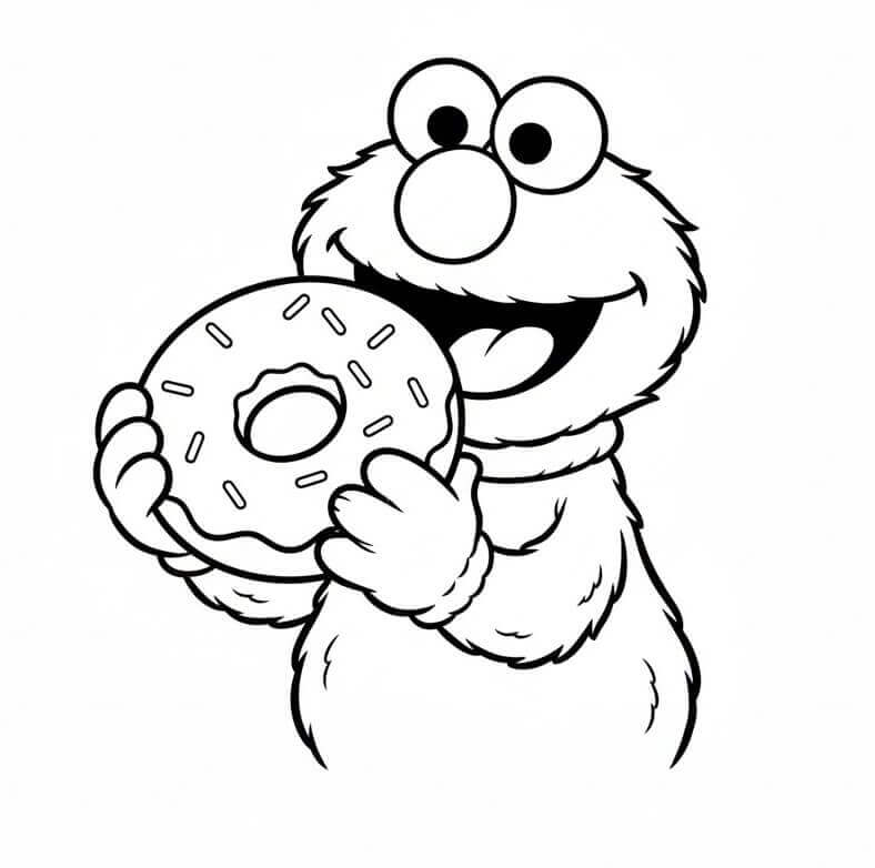 Fise de colorat cu Elmo de colorat p10