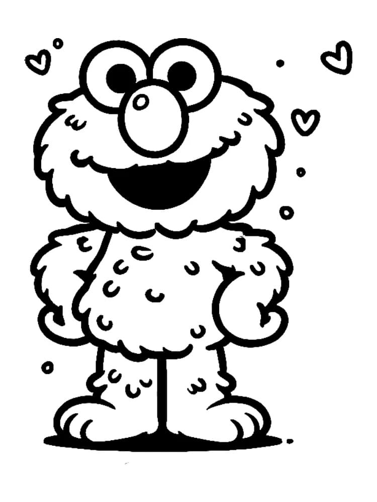 Fise de colorat cu Elmo de colorat p26