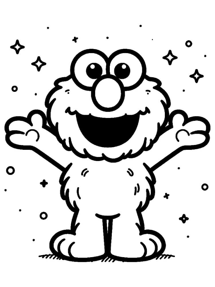 Fise de colorat cu Elmo de colorat p37