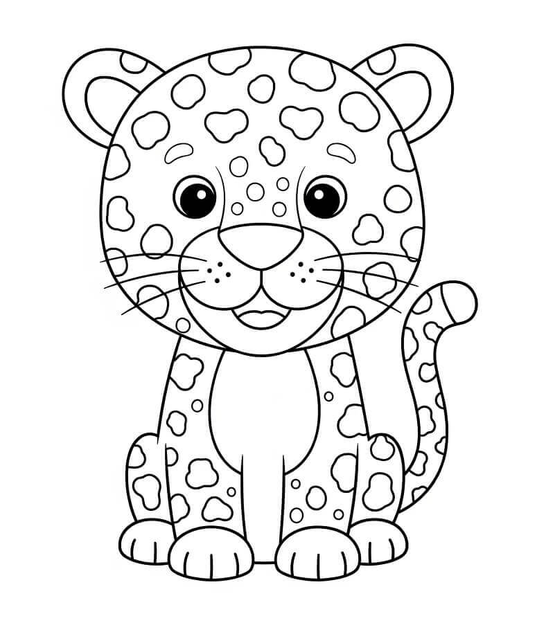 Planse de colorat cu Leopard