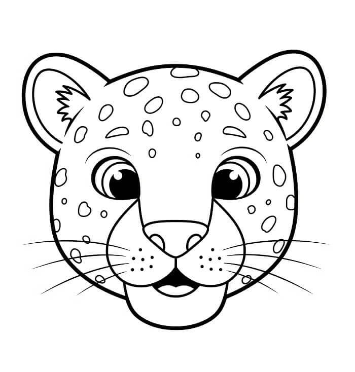 Fise de colorat cu Leopard de colorat p15