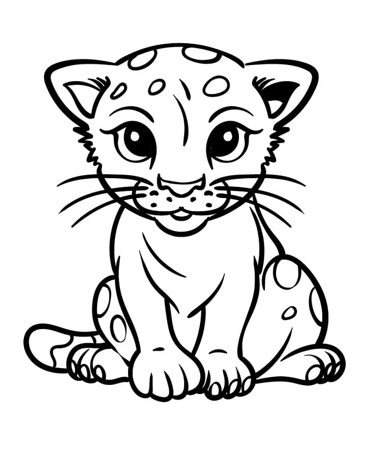 Fise de colorat cu Leopard de colorat p29