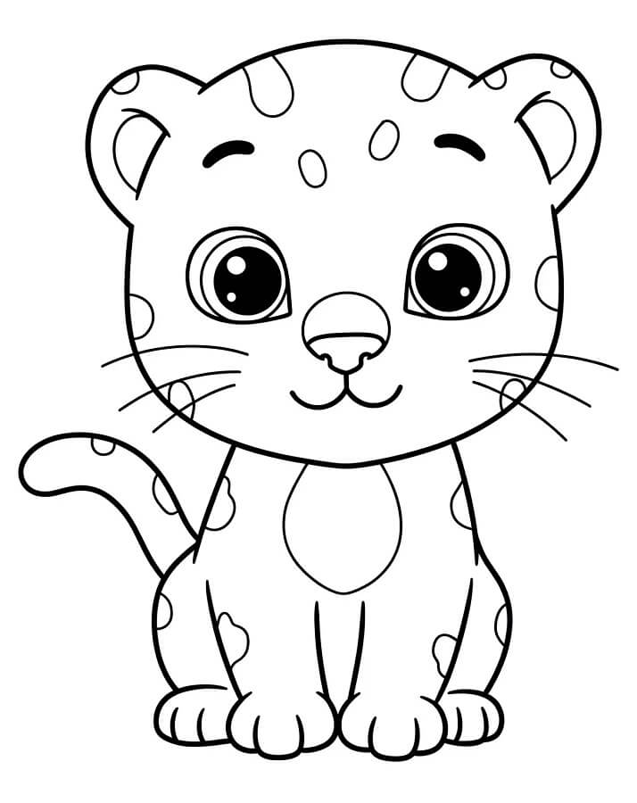 Fise de colorat cu Leopard de colorat p32