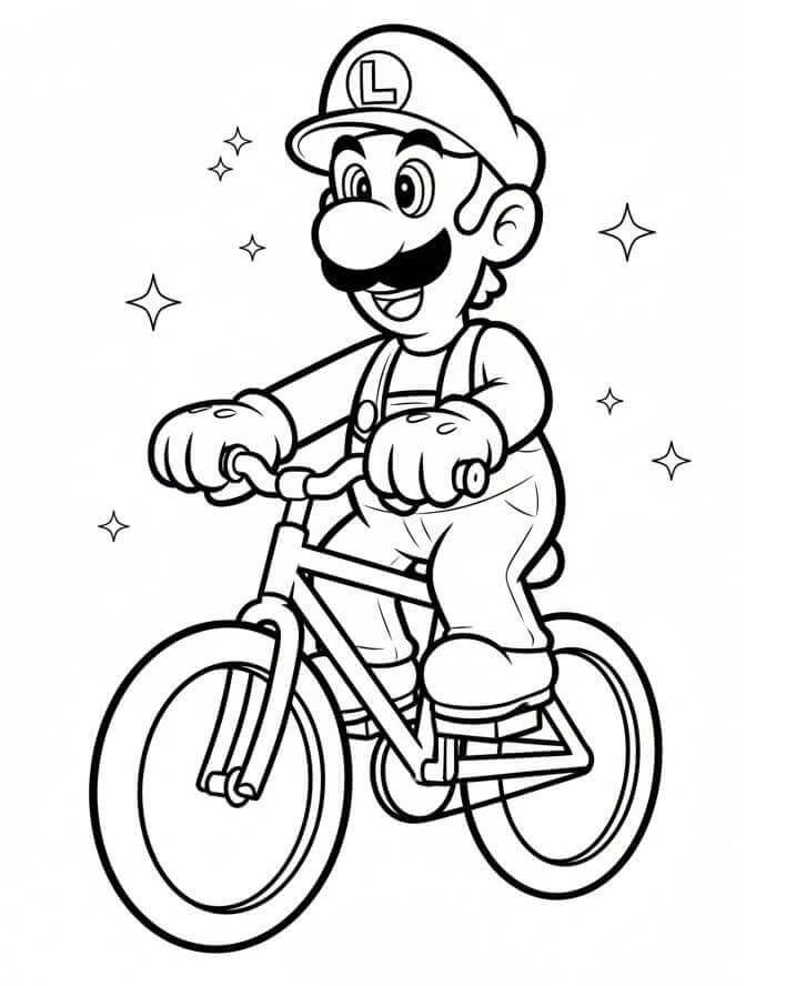 Fise de colorat cu Luigi de colorat p02