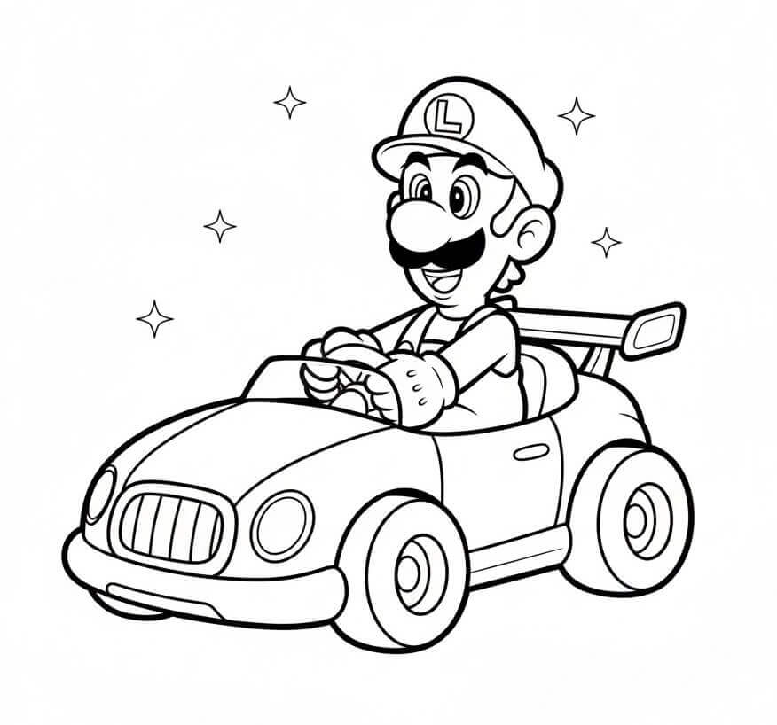 Fise de colorat cu Luigi de colorat p05