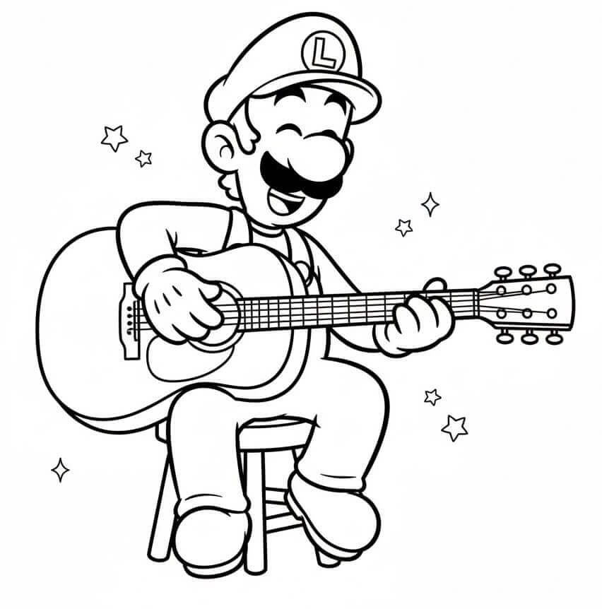 Fise de colorat cu Luigi de colorat p06