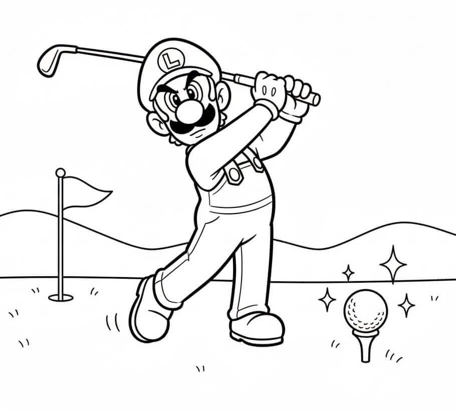 Fise de colorat cu Luigi de colorat p07