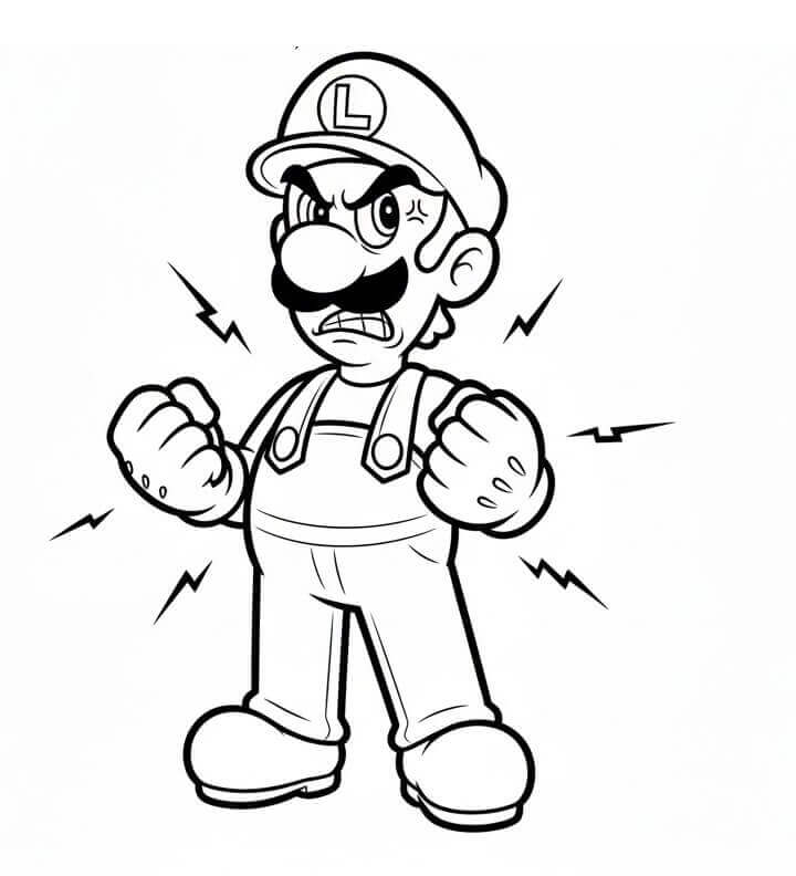 Fise de colorat cu Luigi de colorat p08