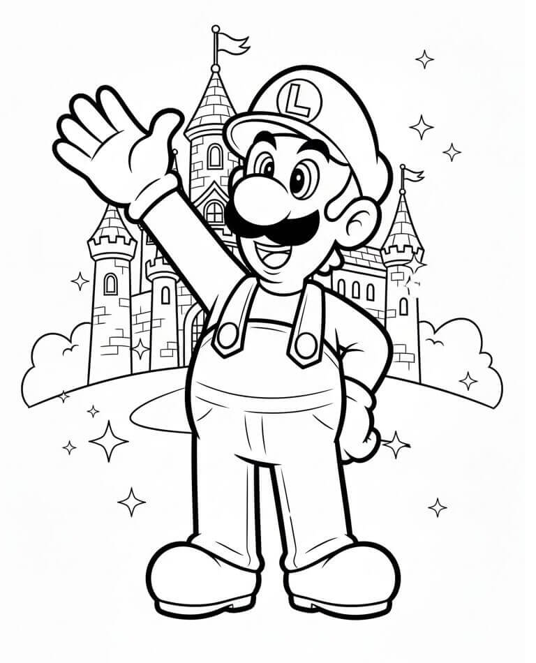 Fise de colorat cu Luigi de colorat p10