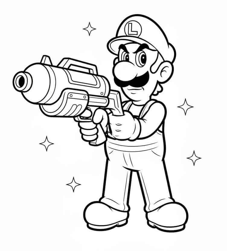 Fise de colorat cu Luigi de colorat p11