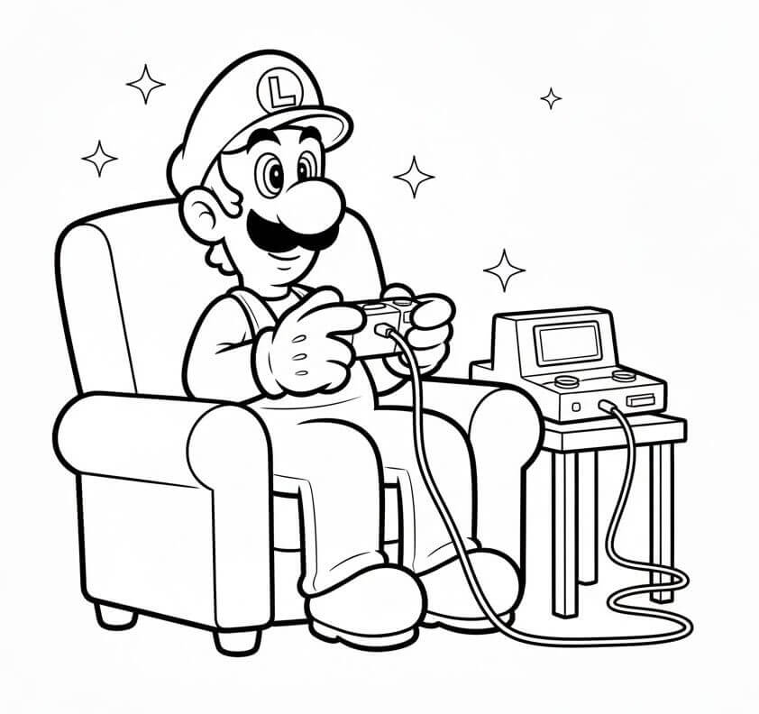 Fise de colorat cu Luigi de colorat p13