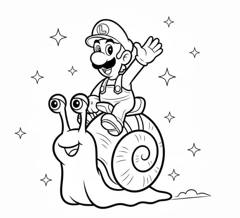 Fise de colorat cu Luigi de colorat p14