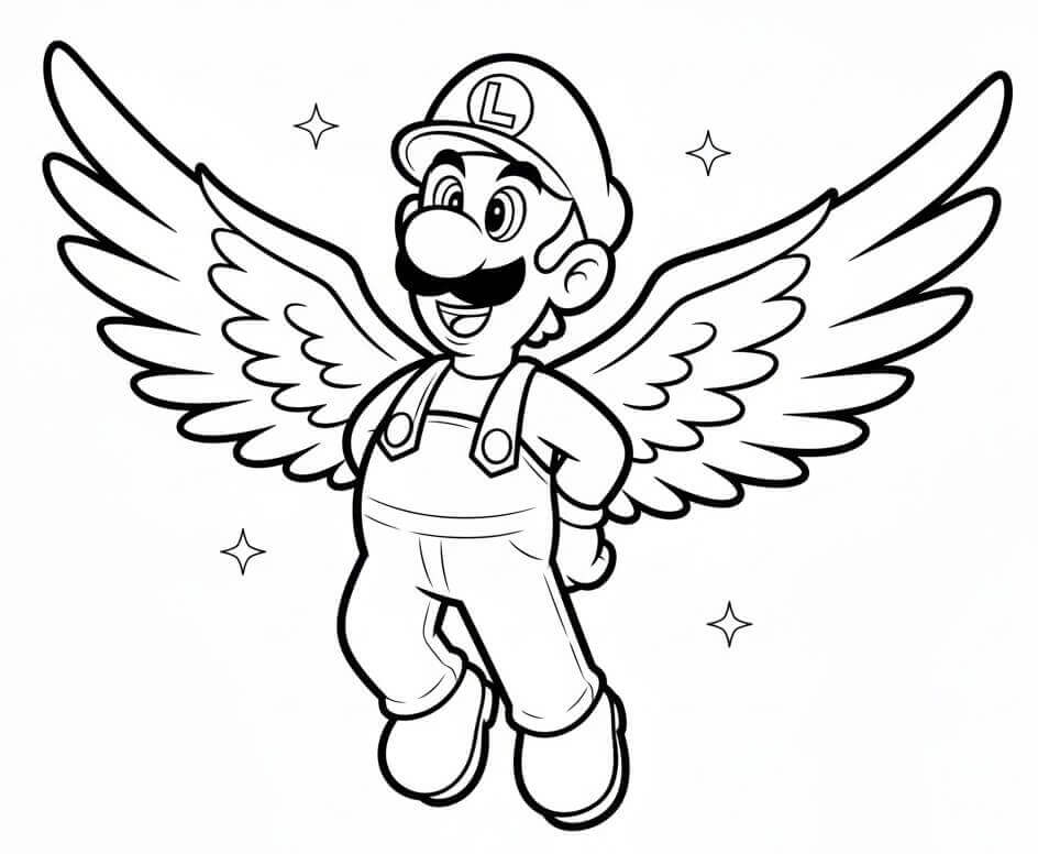 Fise de colorat cu Luigi de colorat p16