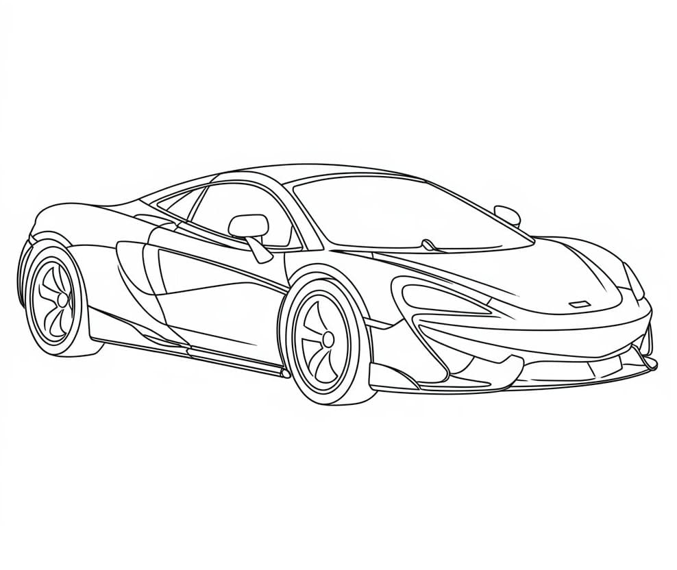 Fise de colorat cu McLaren de colorat p01