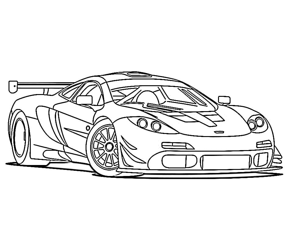 Fise de colorat cu McLaren de colorat p02