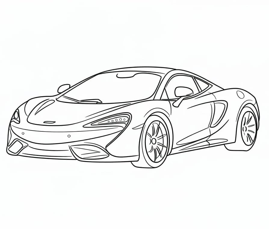 Fise de colorat cu McLaren de colorat p03